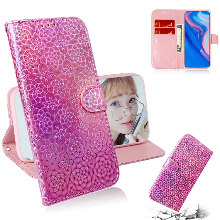 For Huawei P Smart Z/Y9 Prime 2019 Solid Color Colorful Magnetic Buckle Horizontal Flip PU Leather Case with Holder & Card Slots & Wallet & Lanyard