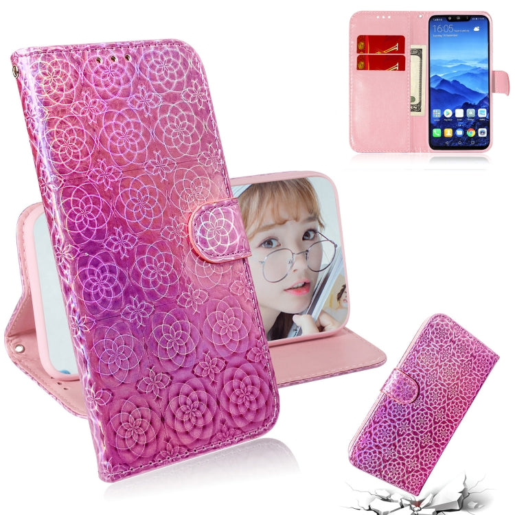 For Huawei Mate 20 Lite Solid Color Colorful Magnetic Buckle Horizontal Flip PU Leather Case with Holder & Card Slots & Wallet & Lanyard