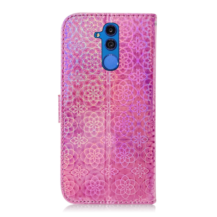 For Huawei Mate 20 Lite Solid Color Colorful Magnetic Buckle Horizontal Flip PU Leather Case with Holder & Card Slots & Wallet & Lanyard