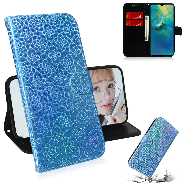 For Huawei Mate 20 Solid Color Colorful Magnetic Buckle Horizontal Flip PU Leather Case with Holder & Card Slots & Wallet & Lanyard