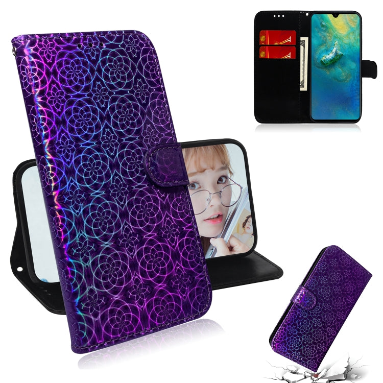 For Huawei Mate 20 Solid Color Colorful Magnetic Buckle Horizontal Flip PU Leather Case with Holder & Card Slots & Wallet & Lanyard