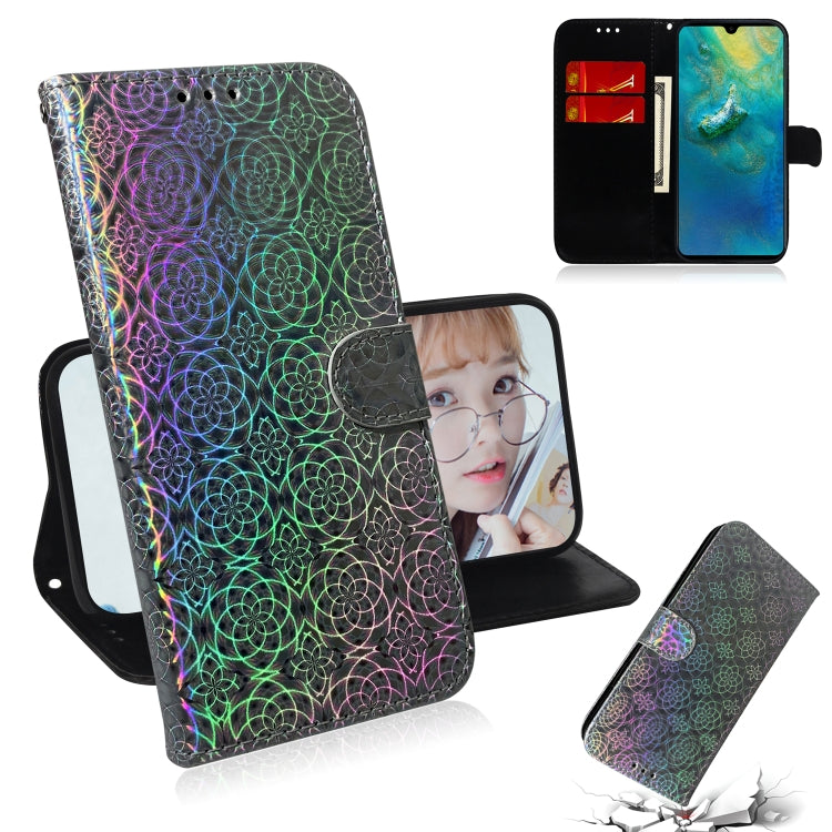 For Huawei Mate 20 Solid Color Colorful Magnetic Buckle Horizontal Flip PU Leather Case with Holder & Card Slots & Wallet & Lanyard