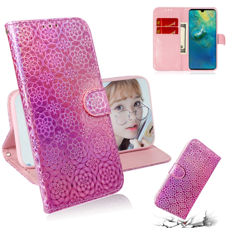 For Huawei Mate 20 Solid Color Colorful Magnetic Buckle Horizontal Flip PU Leather Case with Holder & Card Slots & Wallet & Lanyard