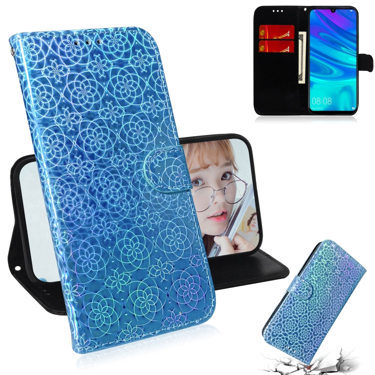 For Huawei P Smart 2019 Solid Color Colorful Magnetic Buckle Horizontal Flip PU Leather Case with Holder & Card Slots & Wallet & Lanyard