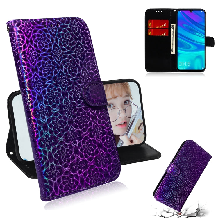 For Huawei P Smart 2019 Solid Color Colorful Magnetic Buckle Horizontal Flip PU Leather Case with Holder & Card Slots & Wallet & Lanyard
