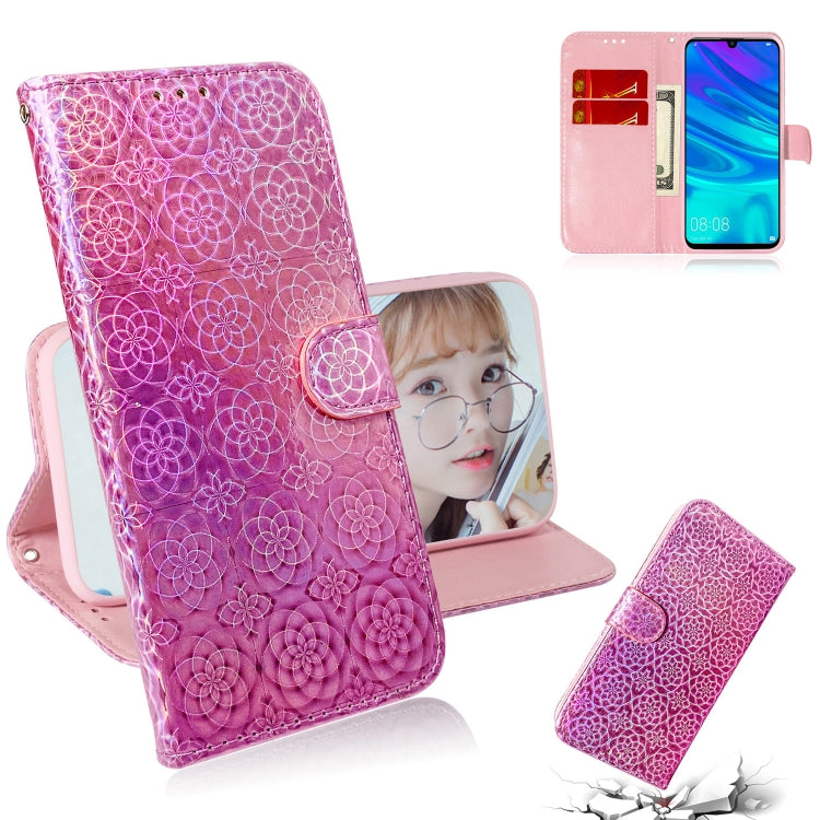 For Huawei P Smart 2019 Solid Color Colorful Magnetic Buckle Horizontal Flip PU Leather Case with Holder & Card Slots & Wallet & Lanyard
