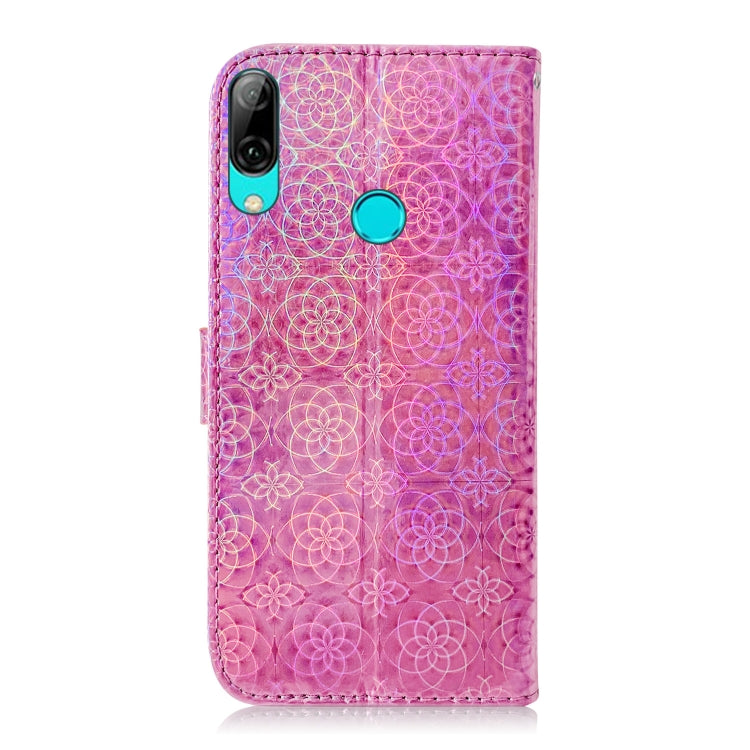 For Huawei P Smart 2019 Solid Color Colorful Magnetic Buckle Horizontal Flip PU Leather Case with Holder & Card Slots & Wallet & Lanyard