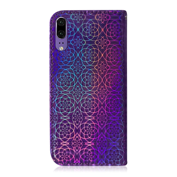 For Huawei P20 Solid Color Colorful Magnetic Buckle Horizontal Flip PU Leather Case with Holder & Card Slots & Wallet & Lanyard
