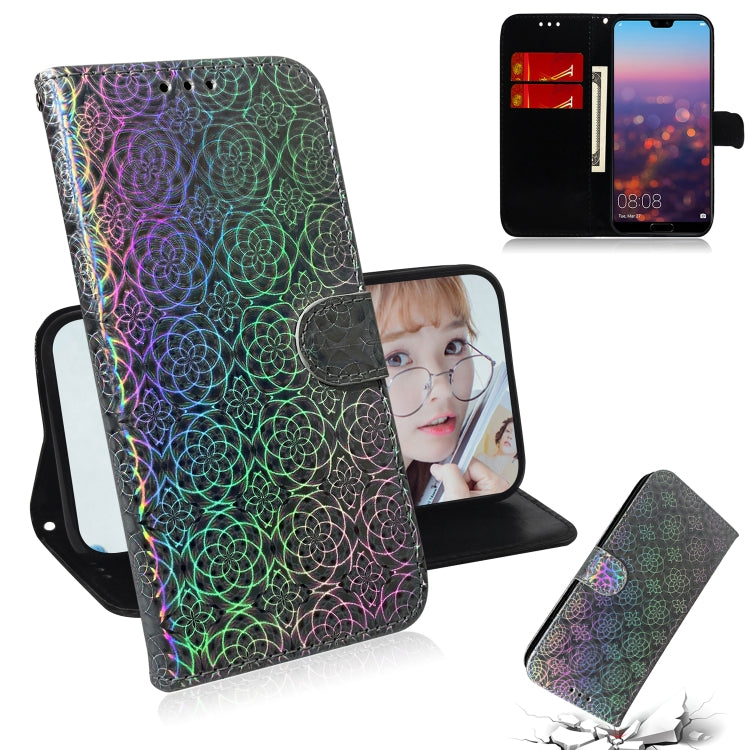 For Huawei P20 Solid Color Colorful Magnetic Buckle Horizontal Flip PU Leather Case with Holder & Card Slots & Wallet & Lanyard