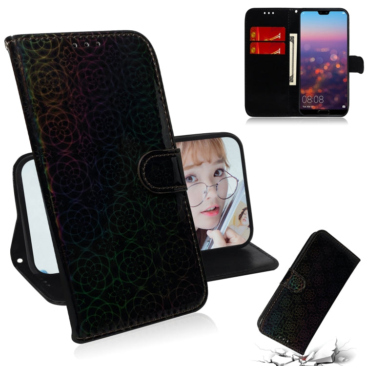 For Huawei P20 Solid Color Colorful Magnetic Buckle Horizontal Flip PU Leather Case with Holder & Card Slots & Wallet & Lanyard