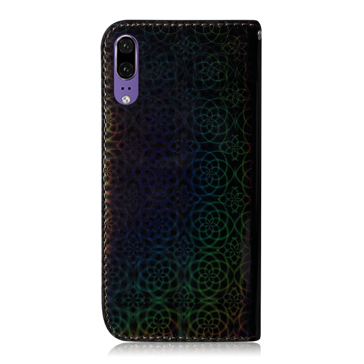 For Huawei P20 Solid Color Colorful Magnetic Buckle Horizontal Flip PU Leather Case with Holder & Card Slots & Wallet & Lanyard