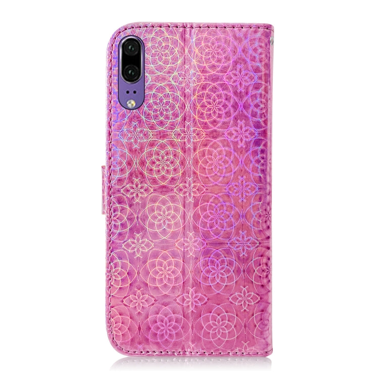 For Huawei P20 Solid Color Colorful Magnetic Buckle Horizontal Flip PU Leather Case with Holder & Card Slots & Wallet & Lanyard