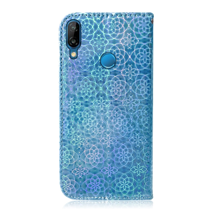 For Huawei P20 Lite / Nova 3e Solid Color Colorful Magnetic Buckle Horizontal Flip PU Leather Case with Holder & Card Slots & Wallet & Lanyard