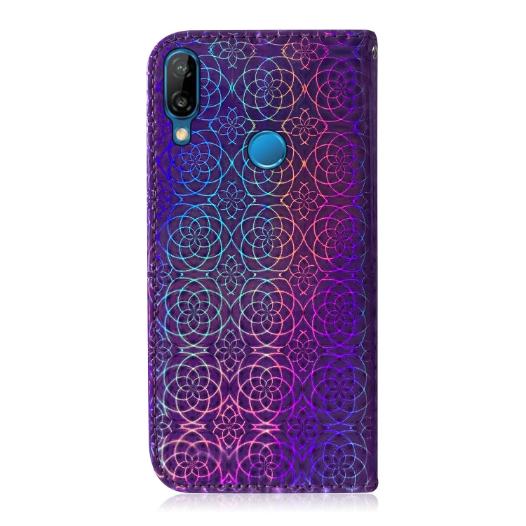 For Huawei P20 Lite / Nova 3e Solid Color Colorful Magnetic Buckle Horizontal Flip PU Leather Case with Holder & Card Slots & Wallet & Lanyard