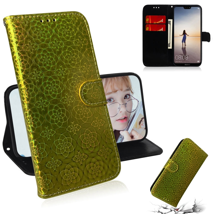 For Huawei P20 Lite / Nova 3e Solid Color Colorful Magnetic Buckle Horizontal Flip PU Leather Case with Holder & Card Slots & Wallet & Lanyard