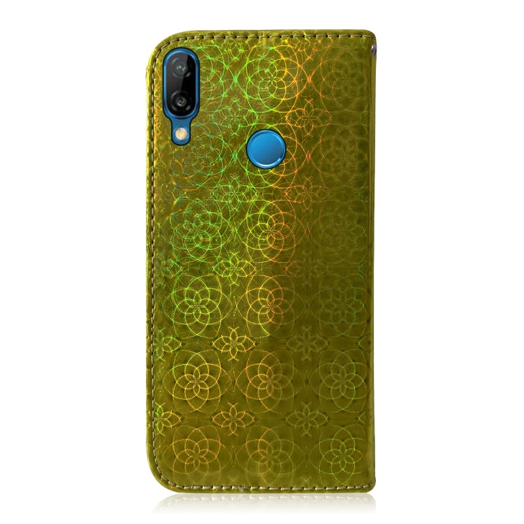 For Huawei P20 Lite / Nova 3e Solid Color Colorful Magnetic Buckle Horizontal Flip PU Leather Case with Holder & Card Slots & Wallet & Lanyard