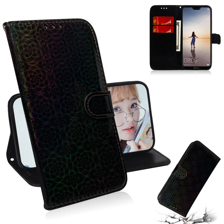 For Huawei P20 Lite / Nova 3e Solid Color Colorful Magnetic Buckle Horizontal Flip PU Leather Case with Holder & Card Slots & Wallet & Lanyard