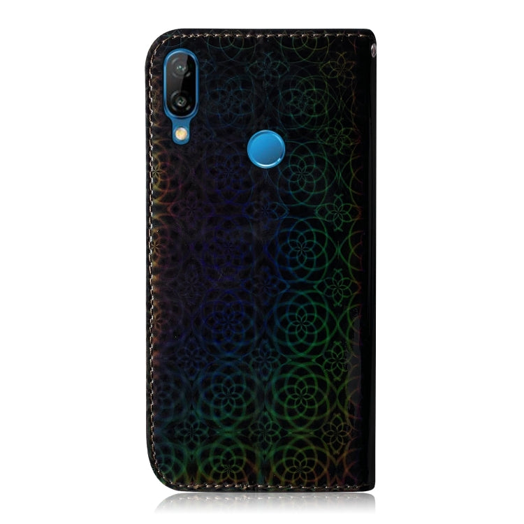 For Huawei P20 Lite / Nova 3e Solid Color Colorful Magnetic Buckle Horizontal Flip PU Leather Case with Holder & Card Slots & Wallet & Lanyard