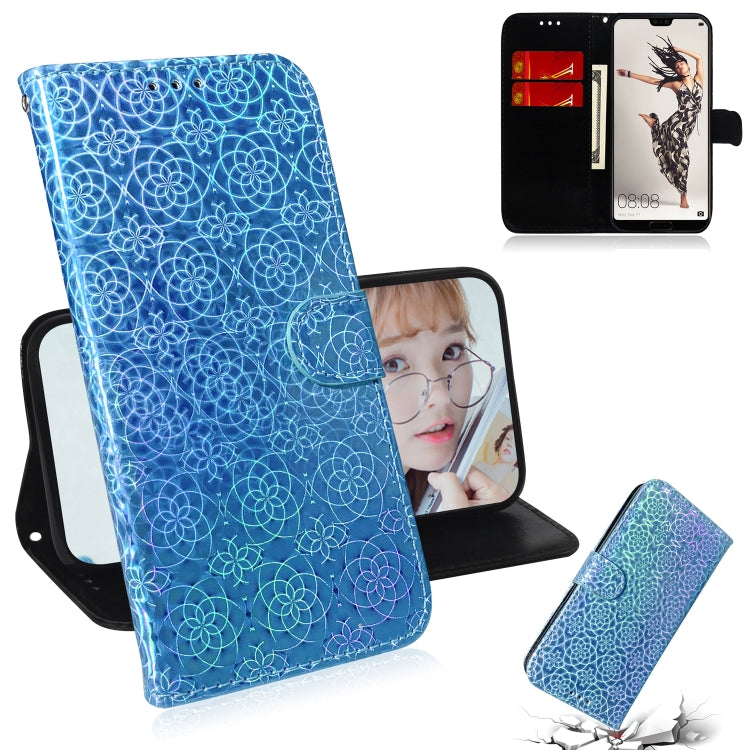For Huawei P20 Pro Solid Color Colorful Magnetic Buckle Horizontal Flip PU Leather Case with Holder & Card Slots & Wallet & Lanyard