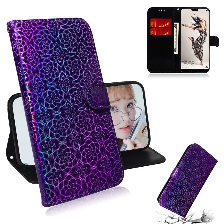 For Huawei P20 Pro Solid Color Colorful Magnetic Buckle Horizontal Flip PU Leather Case with Holder & Card Slots & Wallet & Lanyard
