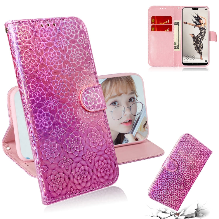For Huawei P20 Pro Solid Color Colorful Magnetic Buckle Horizontal Flip PU Leather Case with Holder & Card Slots & Wallet & Lanyard