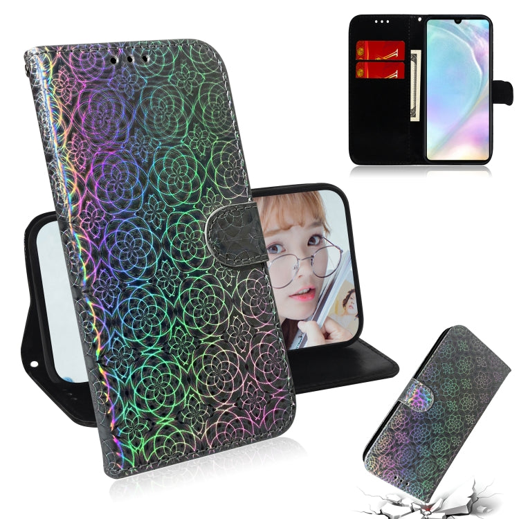 For Huawei P30 Solid Color Colorful Magnetic Buckle Horizontal Flip PU Leather Case with Holder & Card Slots & Wallet & Lanyard