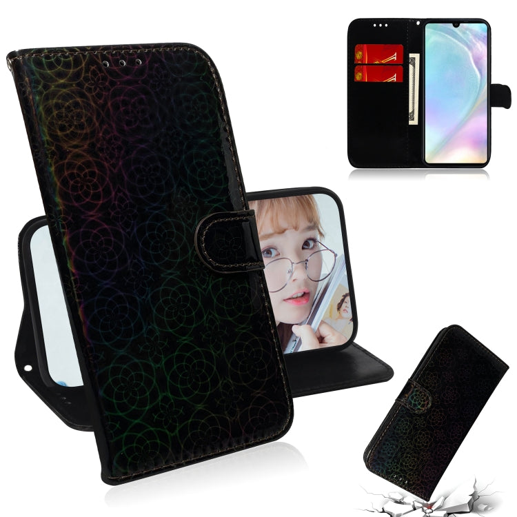 For Huawei P30 Solid Color Colorful Magnetic Buckle Horizontal Flip PU Leather Case with Holder & Card Slots & Wallet & Lanyard