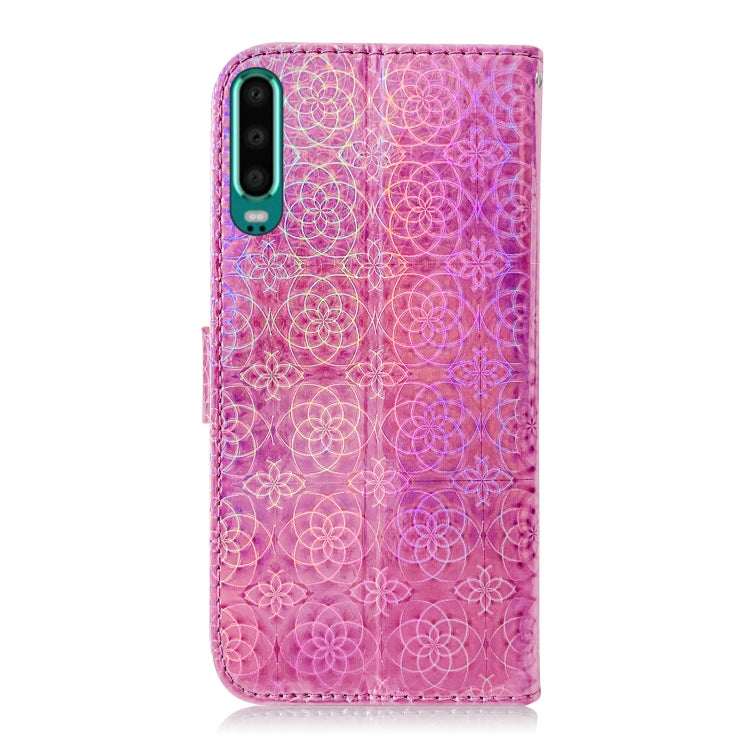 For Huawei P30 Solid Color Colorful Magnetic Buckle Horizontal Flip PU Leather Case with Holder & Card Slots & Wallet & Lanyard