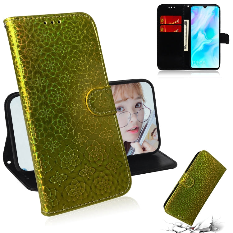 For Huawei P30 Lite / Nova 4e Solid Color Colorful Magnetic Buckle Horizontal Flip PU Leather Case with Holder & Card Slots & Wallet & Lanyard