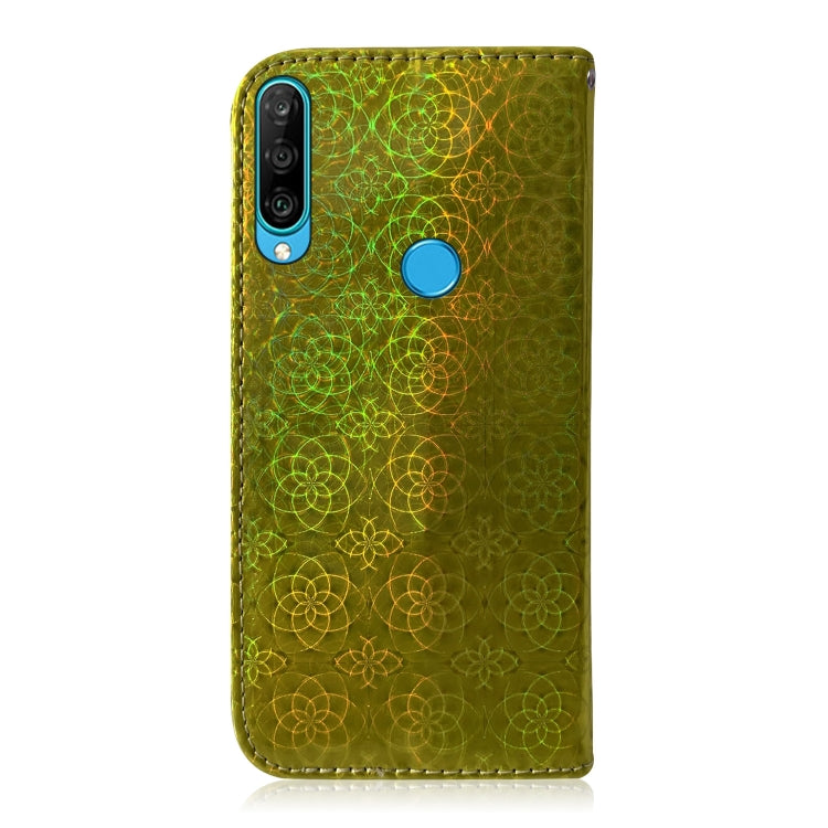 For Huawei P30 Lite / Nova 4e Solid Color Colorful Magnetic Buckle Horizontal Flip PU Leather Case with Holder & Card Slots & Wallet & Lanyard
