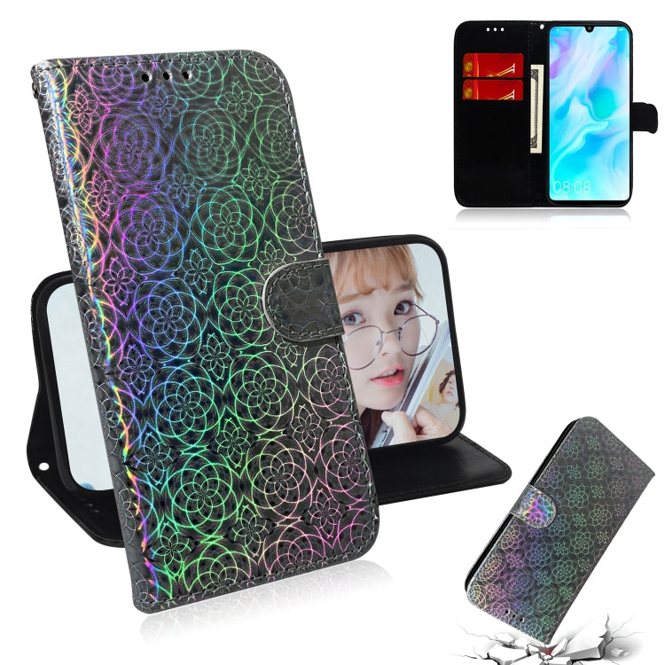 For Huawei P30 Lite / Nova 4e Solid Color Colorful Magnetic Buckle Horizontal Flip PU Leather Case with Holder & Card Slots & Wallet & Lanyard