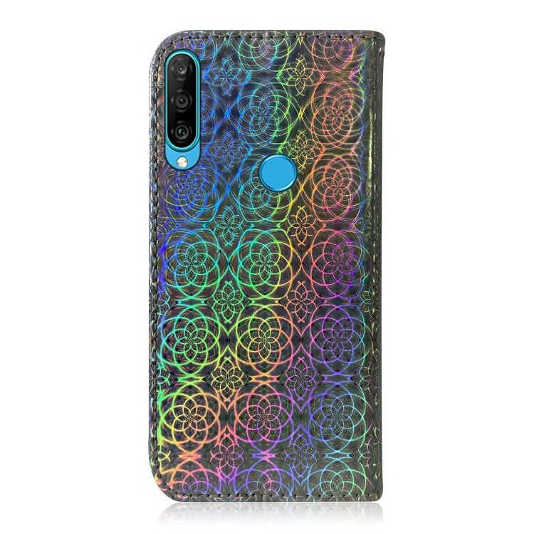 For Huawei P30 Lite / Nova 4e Solid Color Colorful Magnetic Buckle Horizontal Flip PU Leather Case with Holder & Card Slots & Wallet & Lanyard