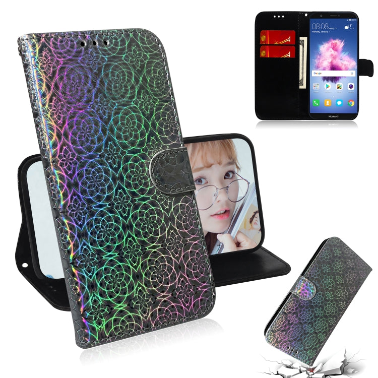 For Huawei Y5 2018 / Y5 Lite 2018 Solid Color Colorful Magnetic Buckle Horizontal Flip PU Leather Case with Holder & Card Slots & Wallet & Lanyard