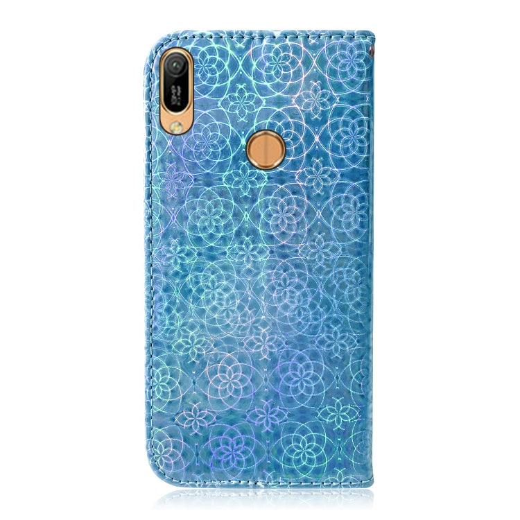 For Huawei Y6 2019 Solid Color Colorful Magnetic Buckle Horizontal Flip PU Leather Case with Holder & Card Slots & Wallet & Lanyard
