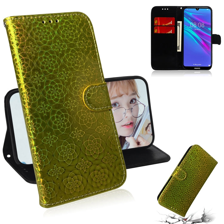 For Huawei Y6 2019 Solid Color Colorful Magnetic Buckle Horizontal Flip PU Leather Case with Holder & Card Slots & Wallet & Lanyard