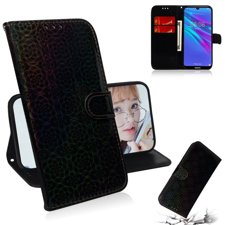 For Huawei Y6 2019 Solid Color Colorful Magnetic Buckle Horizontal Flip PU Leather Case with Holder & Card Slots & Wallet & Lanyard