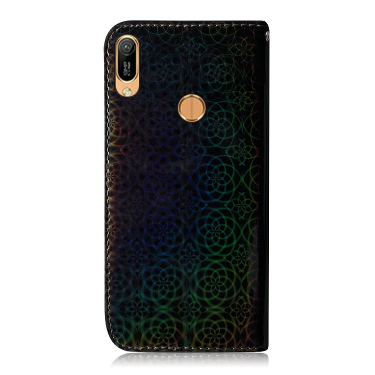 For Huawei Y6 2019 Solid Color Colorful Magnetic Buckle Horizontal Flip PU Leather Case with Holder & Card Slots & Wallet & Lanyard