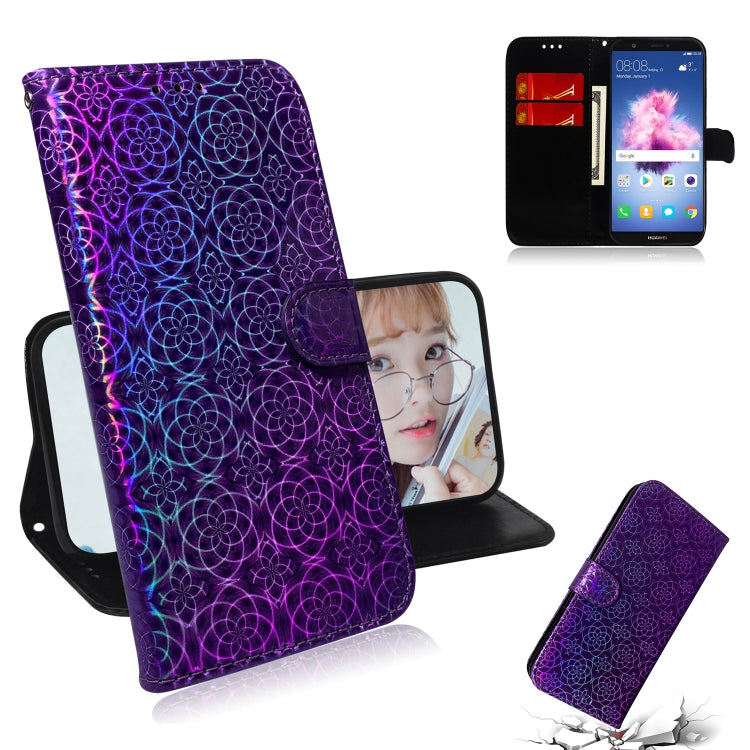 For Huawei Enjoy 7S / Honor 9 Lite Solid Color Colorful Magnetic Buckle Horizontal Flip PU Leather Case with Holder & Card Slots & Wallet & Lanyard