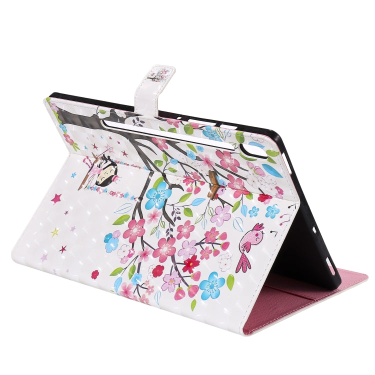 For Samsung Galaxy Tab S6 T860 3D Painted Pattern Horizontal Flip Leather Case with Holder & Card Slots & Wallet & Sleep / Wake-up Function