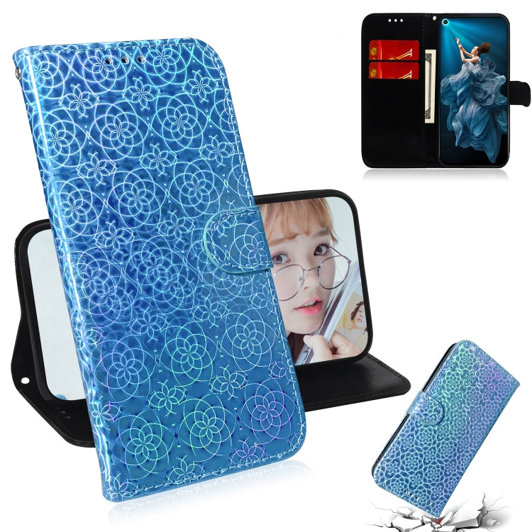 For Huawei Honor 20 Solid Color Colorful Magnetic Buckle Horizontal Flip PU Leather Case with Holder & Card Slots & Wallet & Lanyard