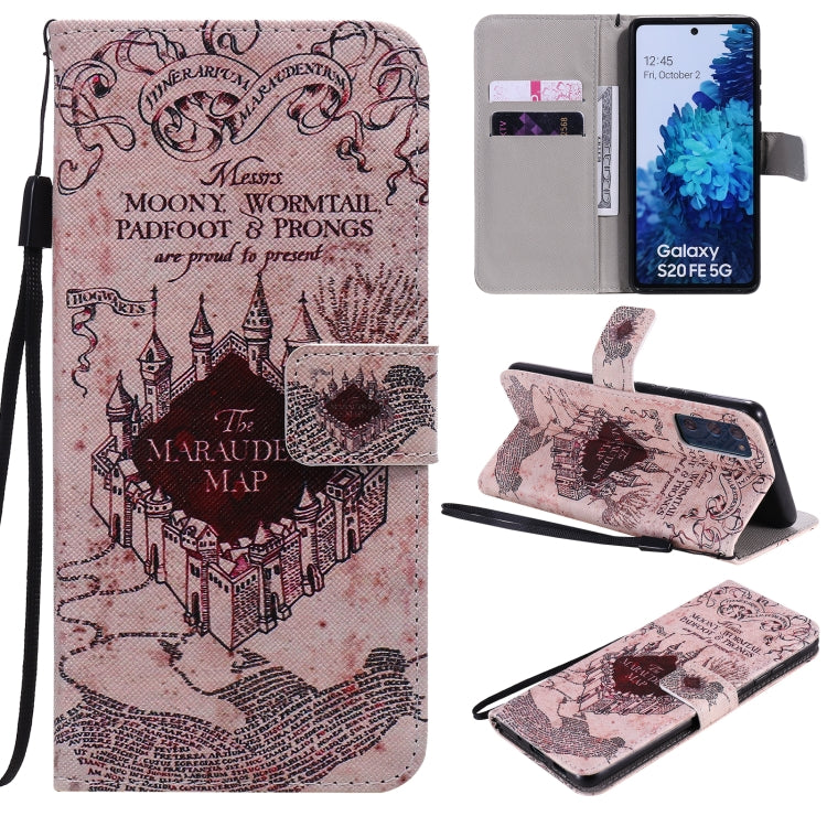 For Samsung Galaxy S20 FE Painted Pattern Horizontal Flip Leather Case, with Wallet & Holder & Card Slots & Lanyard