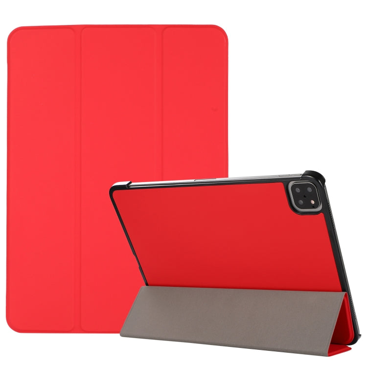 3-folding Skin Texture Horizontal Flip TPU + PU Leather Case with Holder For iPad Air 2022 / 2020 10.9