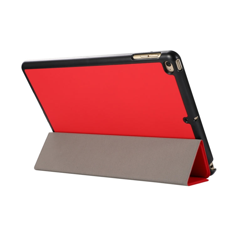 3-folding Skin Texture Horizontal Flip TPU + PU Leather Case with Holder For iPad 9.7 (2018) / 9.7 (2017) / air / air2