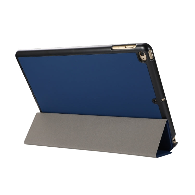 3-folding Skin Texture Horizontal Flip TPU + PU Leather Case with Holder For iPad 9.7 (2018) / 9.7 (2017) / air / air2