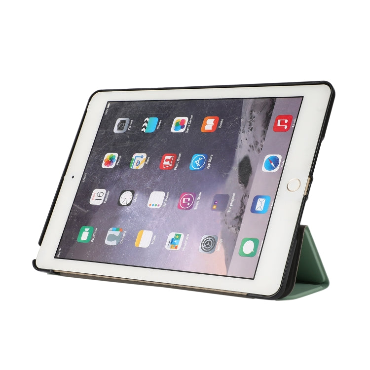 3-folding Skin Texture Horizontal Flip TPU + PU Leather Case with Holder For iPad 9.7 (2018) / 9.7 (2017) / air / air2