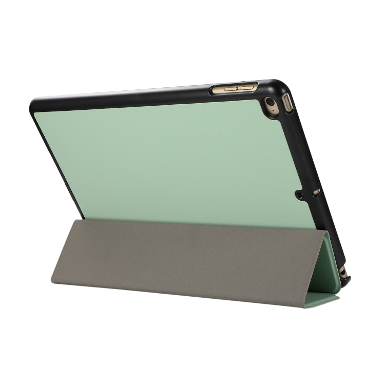 3-folding Skin Texture Horizontal Flip TPU + PU Leather Case with Holder For iPad 9.7 (2018) / 9.7 (2017) / air / air2