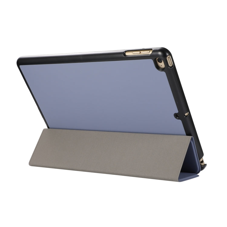 3-folding Skin Texture Horizontal Flip TPU + PU Leather Case with Holder For iPad 9.7 (2018) / 9.7 (2017) / air / air2
