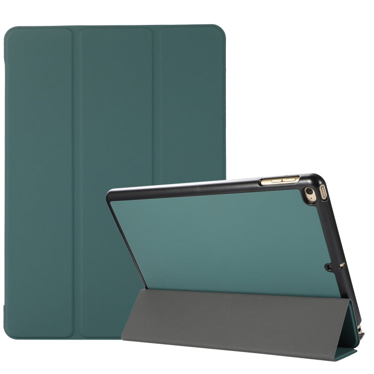 3-folding Skin Texture Horizontal Flip TPU + PU Leather Case with Holder For iPad 9.7 (2018) / 9.7 (2017) / air / air2