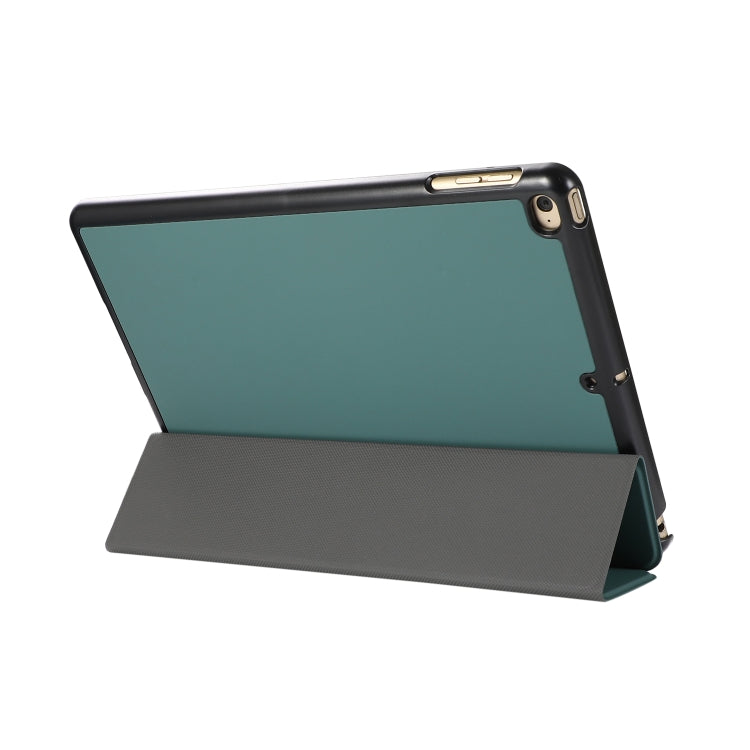 3-folding Skin Texture Horizontal Flip TPU + PU Leather Case with Holder For iPad 9.7 (2018) / 9.7 (2017) / air / air2