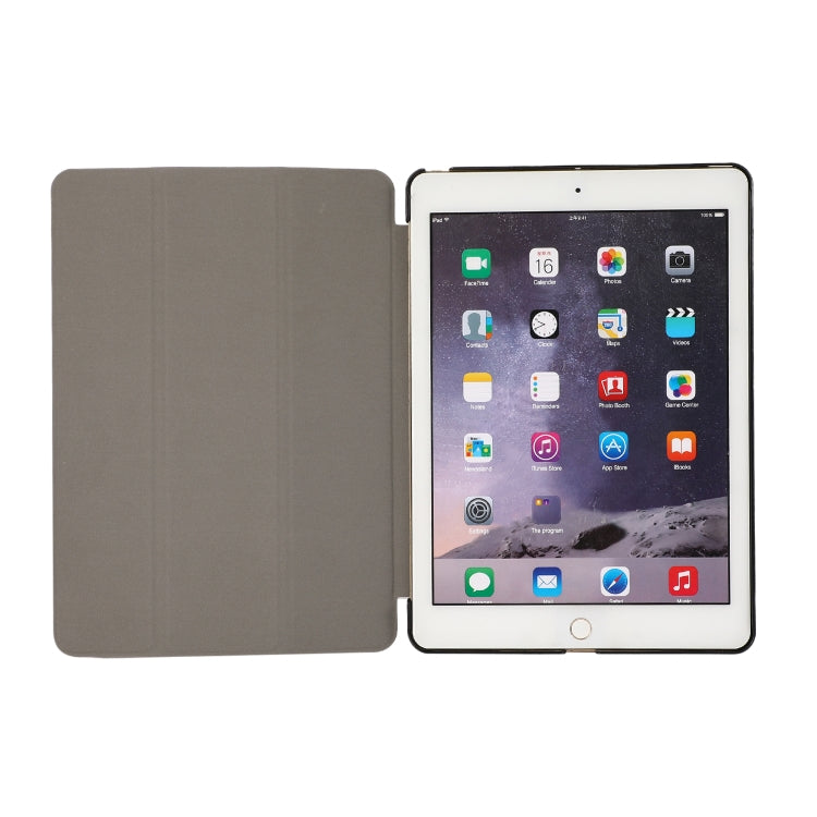 3-folding Skin Texture Horizontal Flip TPU + PU Leather Case with Holder For iPad 9.7 (2018) / 9.7 (2017) / air / air2